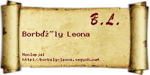 Borbély Leona névjegykártya
