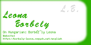 leona borbely business card